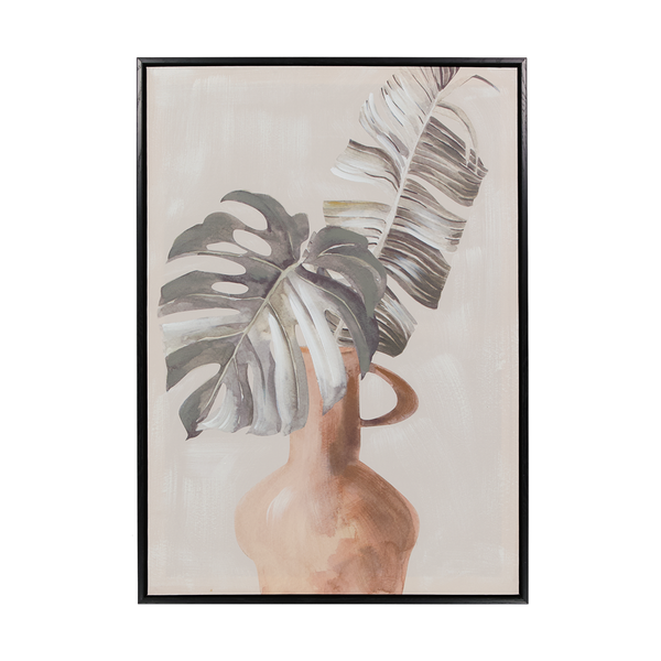 Annie Vase With Leaves Canvas Frame (0073-NM8253-00)