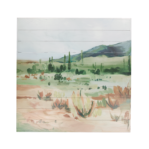 Cactus Field II On Wood (0018-PM0273-0W)