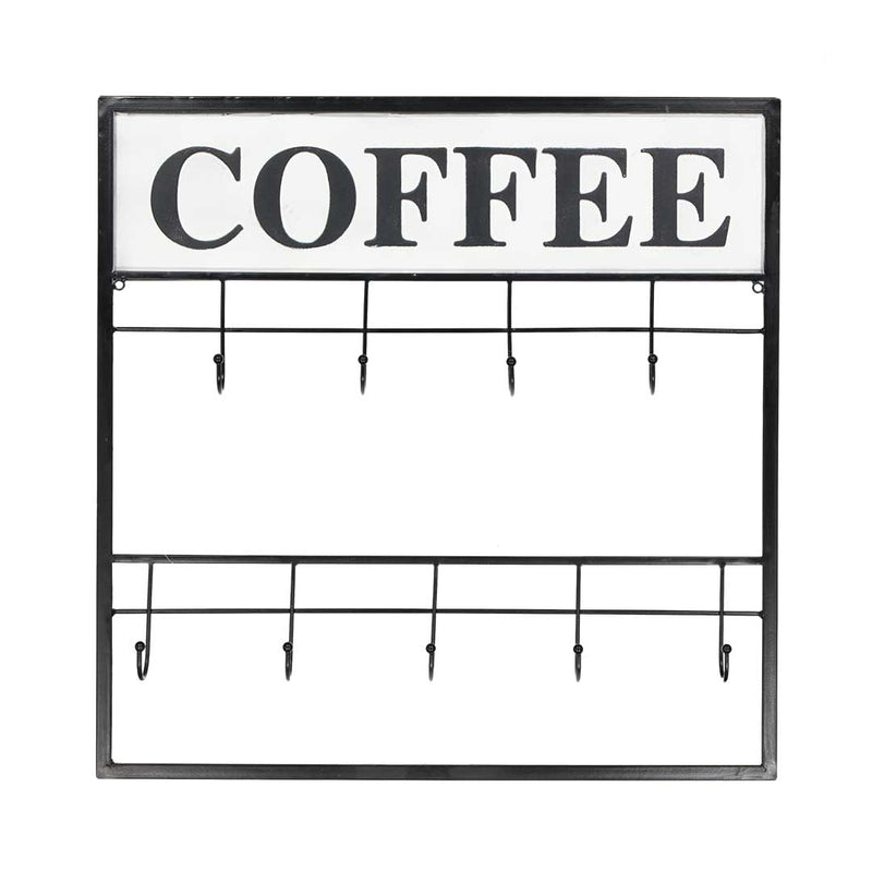 "Coffee" Wall Decor With Hooks (7808-NM8197-00)