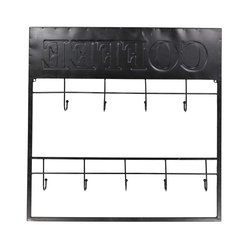 "Coffee" Wall Decor With Hooks (7808-NM8197-00)