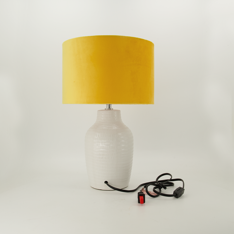 Eva WhIte Ceramic Lamp (1767-NM8161-00)