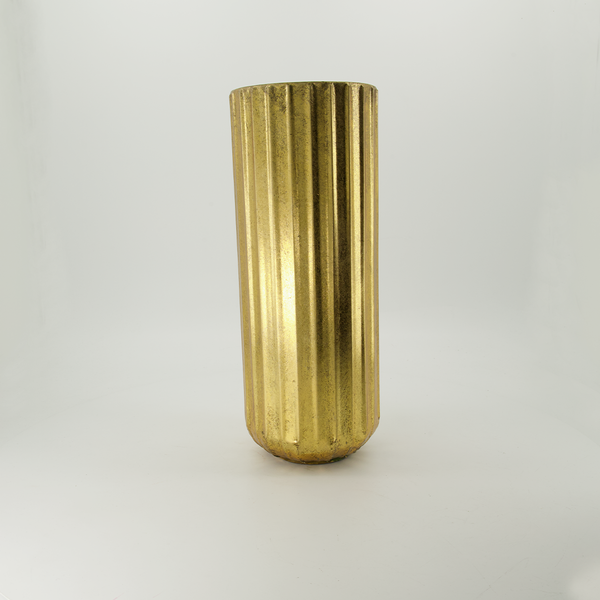 Gold Tall Round Metal Vase (7808-NM8210-0L)