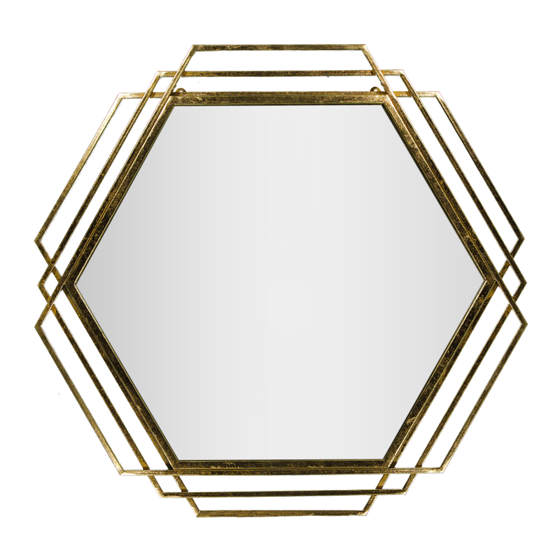 Hexagon Wall Mirror (7603-NM8041-MR)