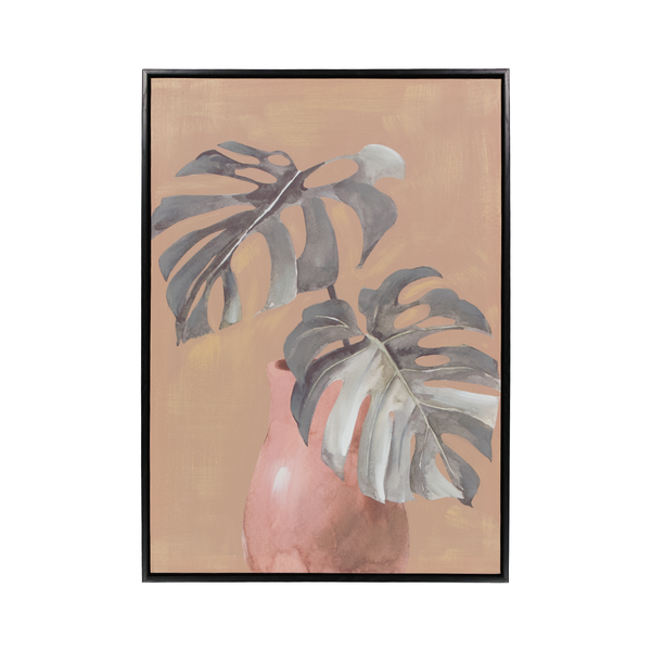 Janis Vase With Leaves Canvas Frame (0073-NM8254-00)