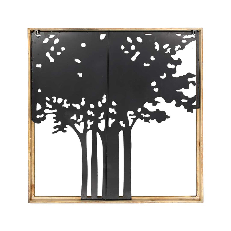 Metal Tree Square Wall Decor (7168-NM8354-00)