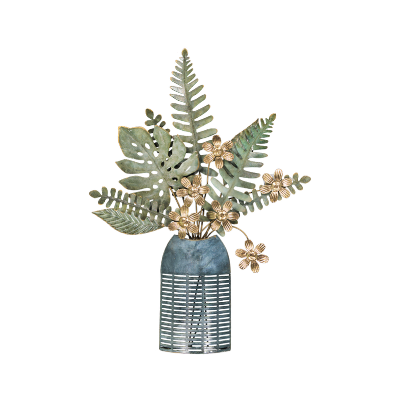 Plant In Vase Metal Wall Decor (7528-LM3852-00)