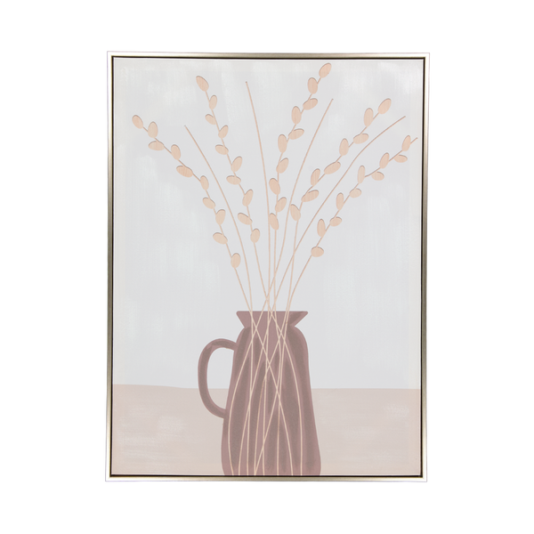 Rectangle Vase With Flower Canvas Frame (0073-NM8243-00)