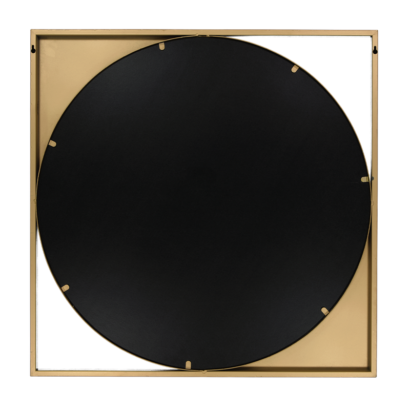 Square Metal Round Wall Mirror (7808-NM8211-MR)