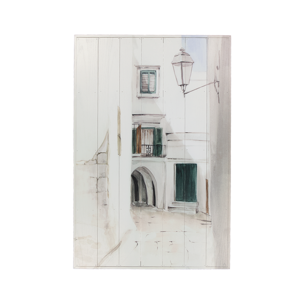 Streets Of Mykonos II On Wood (0018-PM0275-0W)