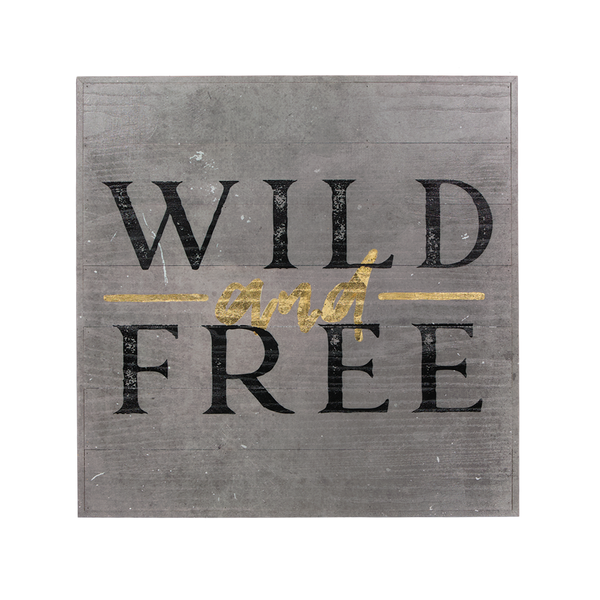 Wild And Free On Wood (0018-PM0283-0W)